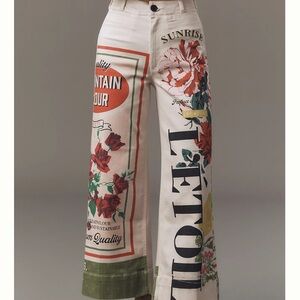 NWT The Ettie Printed High-Rise Crop Pants by Maeve